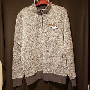 Denver Broncos knit sweatshirt size large gray